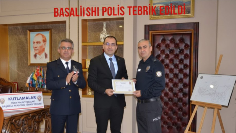 Kahraman polise teşekkür ve ödül