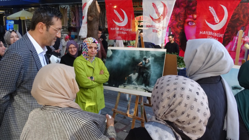 Tavşanlı'da İsrail Zulmüne Fotoğraflarla Dikkat Çekildi