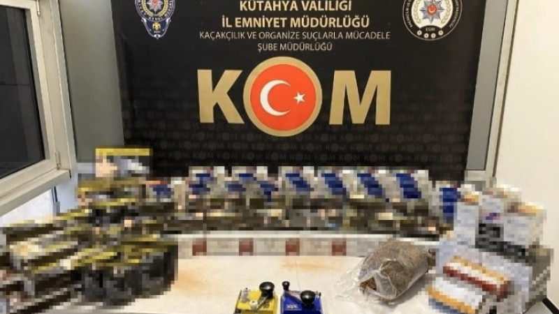 Kütahya’da kaçak sigara operasyonu