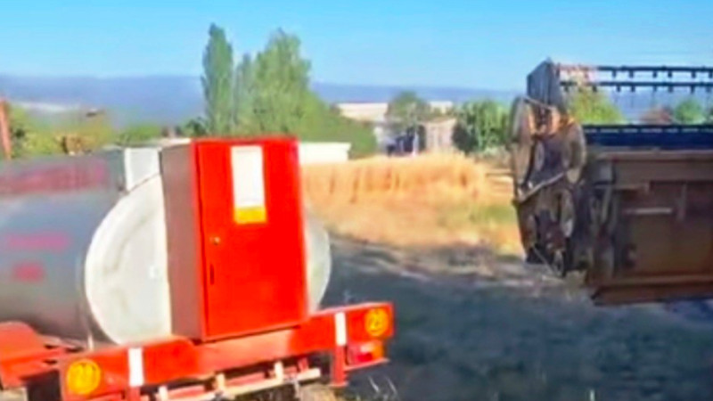 Yenice ‘de biçer döverden yangın 
