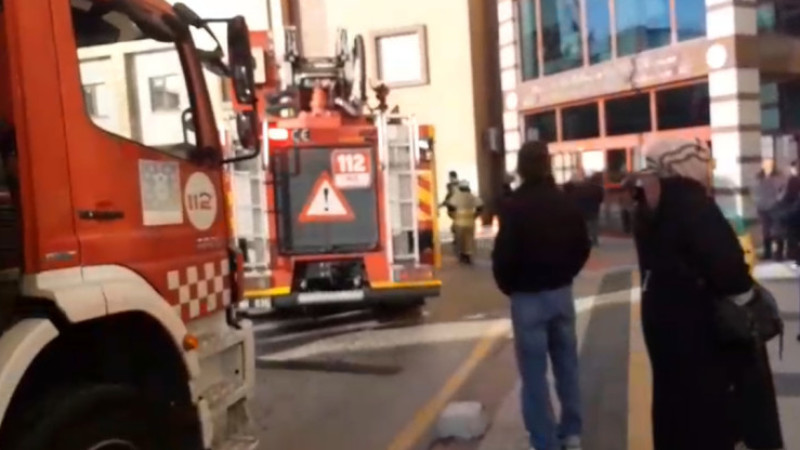 Evliya Çelebi Eğitim ve araştırma hastanesinde yangın