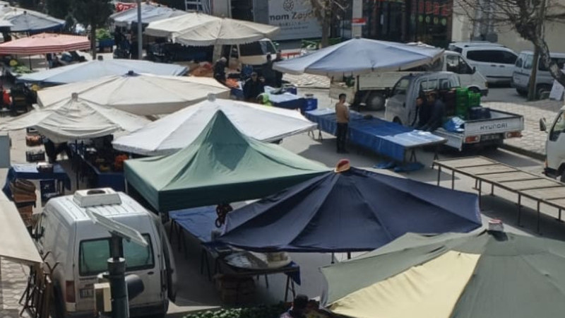 Tavşanlı Salı pazarı yeni yerinde 