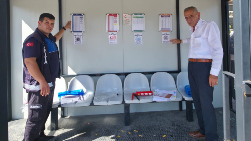 Şehir içi dolmuş duraklarına yenilik 