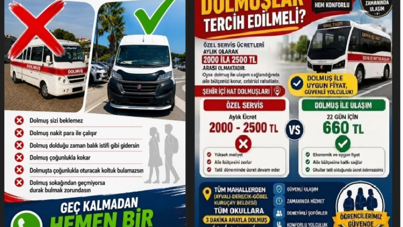 Servisçiler ile dolmuşçular arasında tanıtım mı rekabet mi? 