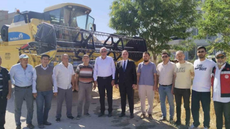 Aslanapa’da hububat hasadı dualarla başladı