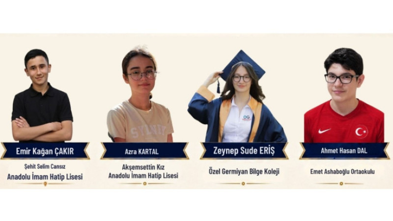 Kütahyalı 4 öğrenci 500 tam puanla LGS’de Türkiye birincisi oldu