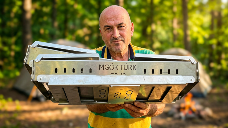 Her taraftan eşit hava alan kendi adıyla mangal üretti 