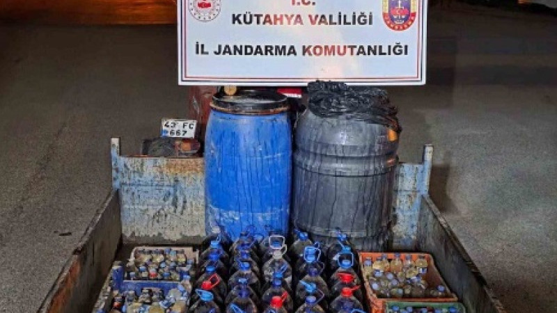 Kütahya’da 960 litre kaçak şarap ele geçirildi